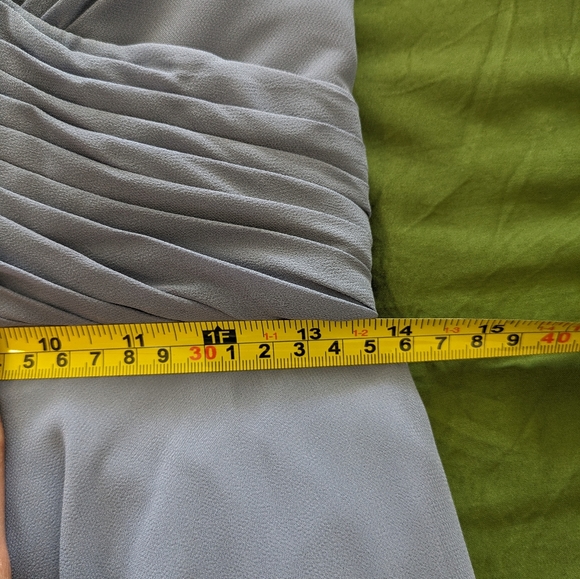 Jenny Yoo Adeline Peri Blue Gray Style 1781 Maxi Dress Size 6 - Picture 12 of 13